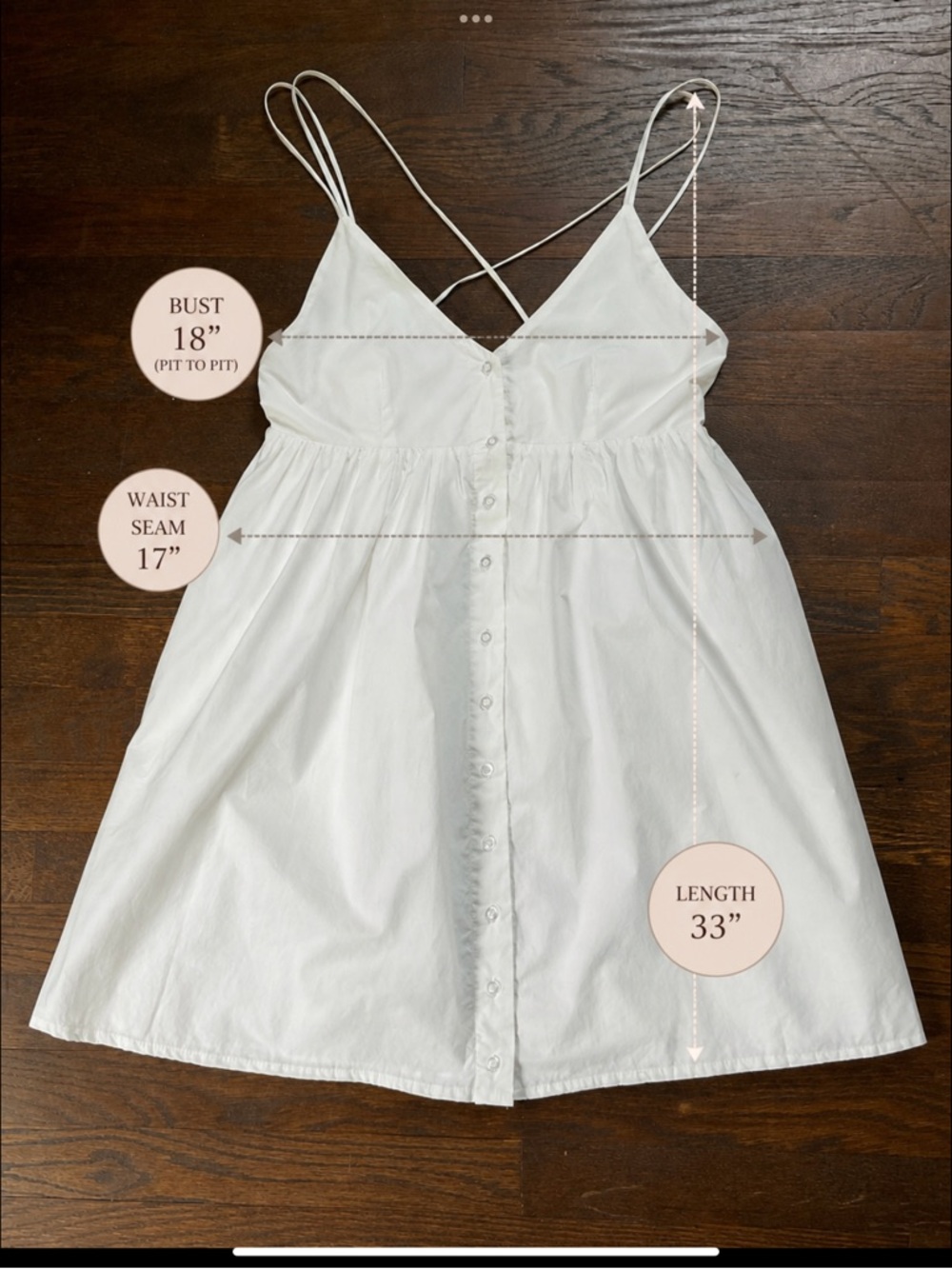 Scandi Minimalist White Cotton Mini Dress GESTUZ Resort Babydoll Pockets - Picture 7 of 16